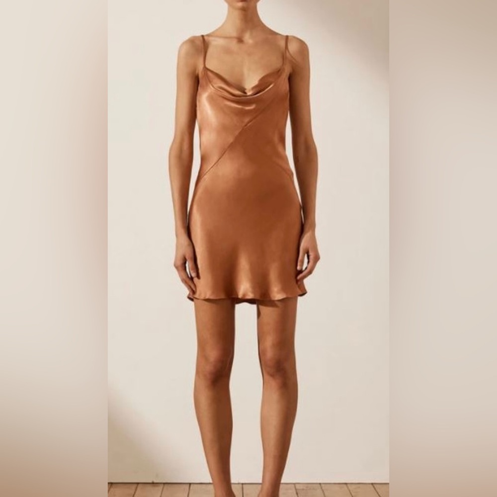 Shona Joy Copper Slip Dress
